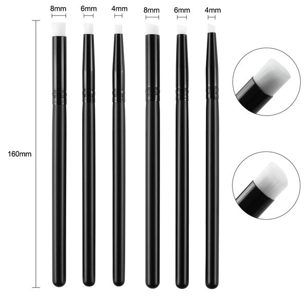3pcs /set pennelli di miscelazione dettagliati piatti /angolati set pennelli per pennelli spazzole per stencil per la creazione di forniture di pittura artigianato