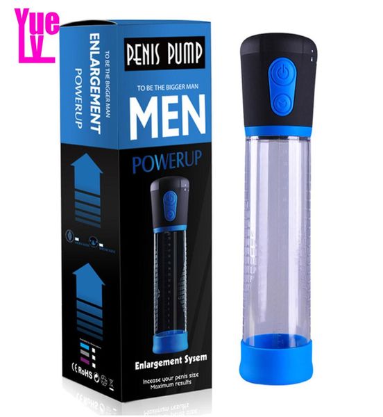 Yuelv Electric Penis Pump Gock Enlarger Enlargement Engrancer Extension Dispositivo per vuoto per assistenza maschile Extender Sex Toys per Men2982988