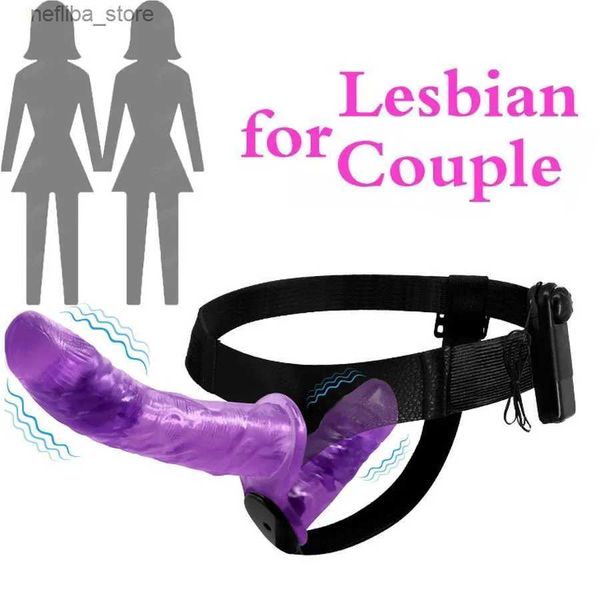 Outros itens de beleza de saúde Yema Strapon de várias velocidades Double Big Dildo Vibrator Strap on Womens Penies Penis Brinquedos adultos para mulheres para mulheres Lésbicas Lesbian Shop L410