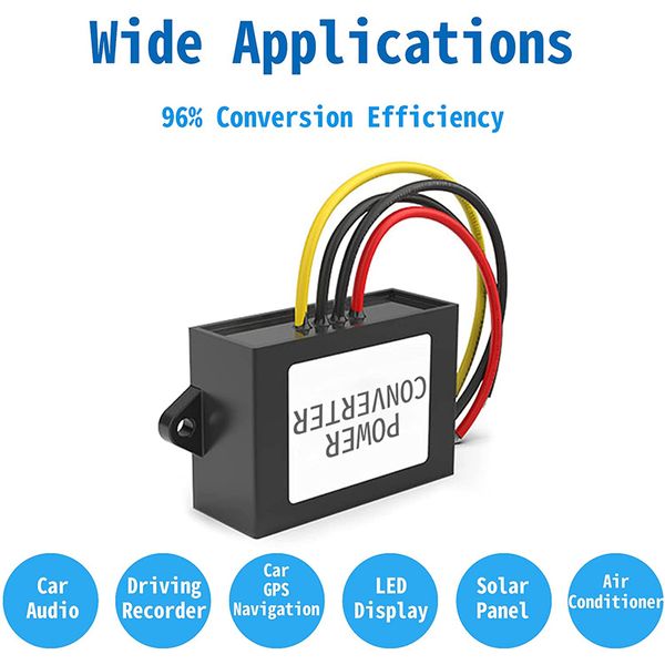 6V a 12V 1a 2a 3a 4a conversor de potência DC 5V 6V 8V 10V a 12V Módulo de transformador de energia do veículo Booster Imper impermeável CE ROHS