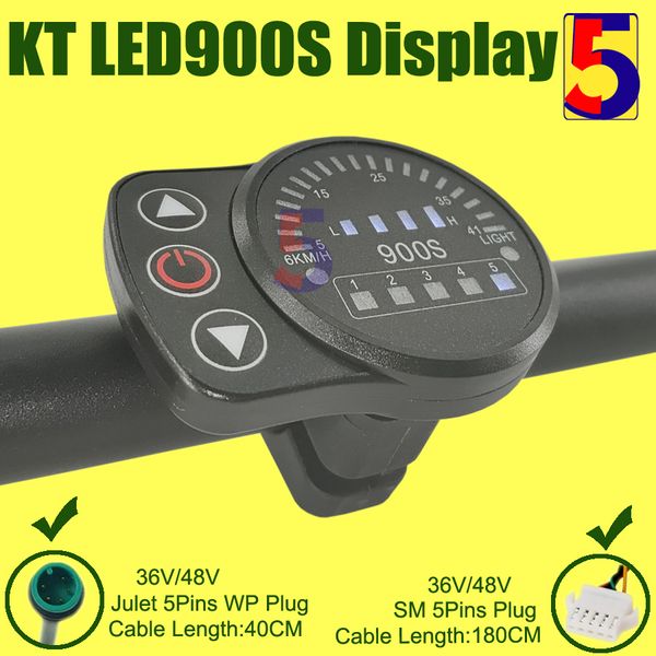EBIKE KT LED -Anzeige KT LED890 36V/48V Display für KT Controller KT LED900S Display Messgerät Ebike LED -Anzeige