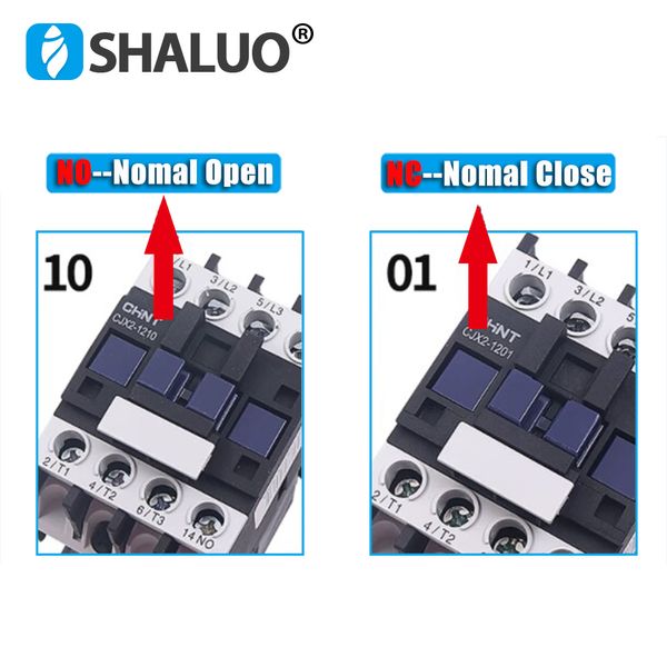 CHINT AC Contactor Normal Open No CJX2-1210 Normal NC CJX2-1201 Tensão da bobina AC380V 220V 110V 36V 24V Core de cobre