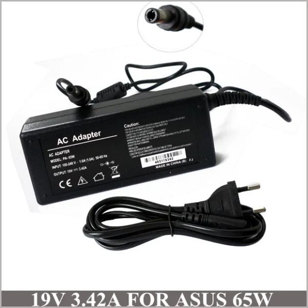 Adaptör 19V 3.42A Dizüstü Bilgisayar Şarj Cihazı AC AC Adaptörü ASUS K52JR K52JT K52N K53E ADP65JH BB EXA0703YH PA165066