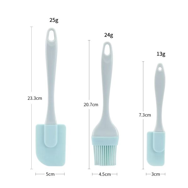 VENDITA CALDA 3 pezzi di voto alimentare Scapplaccio in silicone antiaderente Crema di panna fai da te Cake Butter Burro Mixer Brush Brush Cucina Strumento