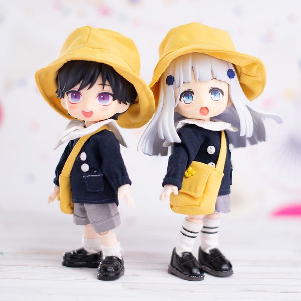 OB11 Кукла ручной одежды для детского костюма детского сада с желтой шляпой рубашки шорт или юбка для Obitsu11, GSC, Molly