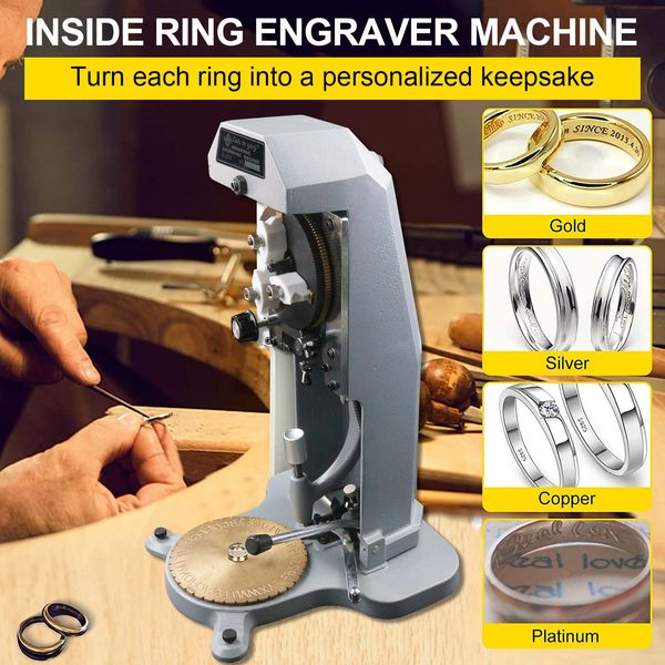 Ringstecher für innere Gravur im Inneren mit Buchstabenblock -Zifferblatt -Ring -Gravurmaschine für Schmuck Gravur -Herstellung Werkzeuge