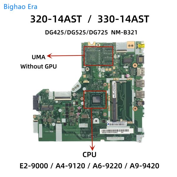 Motherboard NMB321 für Lenovo IdeaPad 32014ast 33014ast Laptop Motherboard mit AMD E29000 A4 A6 A99420 CPU UMA DDR4 R5M530 2GBGPU