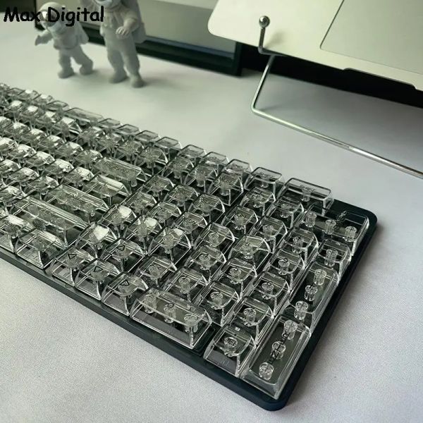 Acessórios 132 Keys Diy White Transparent Keycap Definir SA Perfil Dyesub Keycaps para teclado mecânico MX