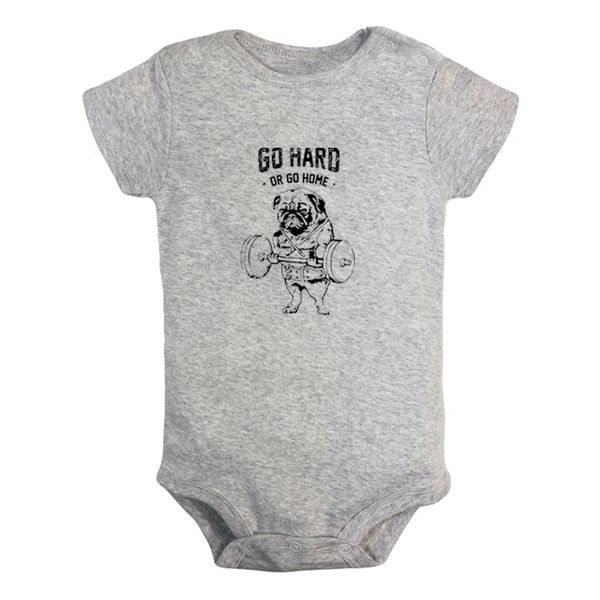 Ich liebe meine großartige Dane, schließe und hocke Mops-Dog gedruckte Neugeborene Baby Jungen Kleidung Kurzarm Strampler Outfits 100% Baumwolle