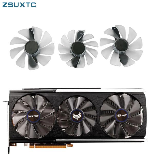 Pads DIY FD10015M12D FDC10H12D9C RX5700 Graphics Card Lüfter für Sapphire RX 5700 XT 8 GB Nitro+ Spezial Edition Grafikkarten -Cooling -Lüfter