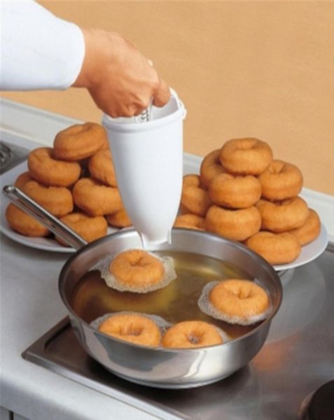 Máquina de donut de plástico molde de molde diy ferramenta cozinha pastelaria fazendo bolos ware fazendo bolos ware acessórios de cozinha1950575