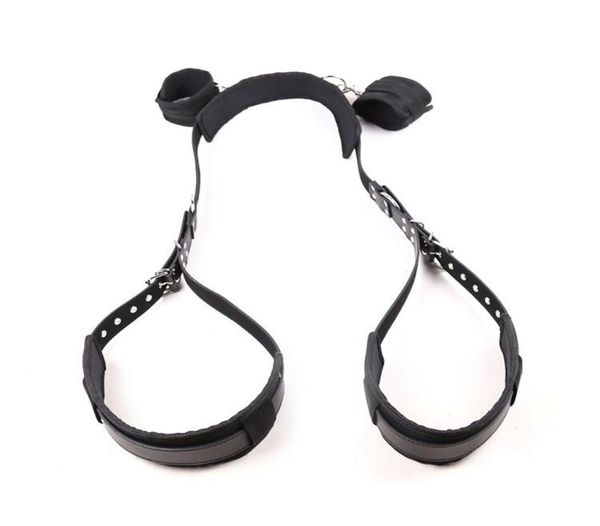 Fetish Thigh Sling Sex Restendies per facilità di accesso sessuale Aiuto portatile Cinta di schiavitù con manette Hardcore amatoriale Black XlyGN3524003978226