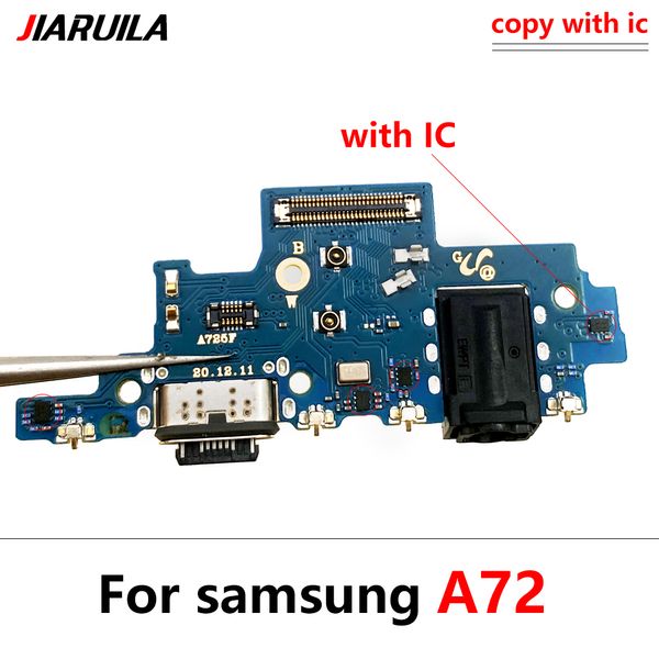 10 PCs USB Connector Board Ladeanschluss Flex Kabel für Samsung A72 Mobiltelefon Reparaturteile Placa de Carga