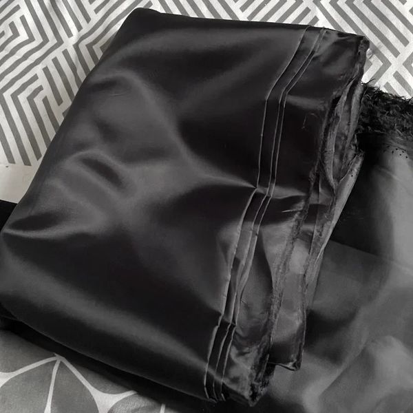 Tessuto di fodera taffeta per vestiti e bagagli stoffa nera 240326