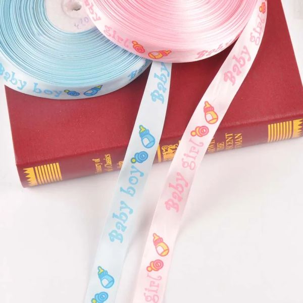 6YARD/LOT MIX Pink/Blau Babybänder Trimmspitzen -Set für Bogenhandwerk DIY Box Packing Art Nähzubehör Breite 1,5/2,5 cm CP2263