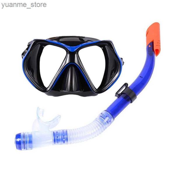 Máscaras de mergulho 2024 New Diving Face Mask Goggles Swimming Scuba semi -seco Tubo inflável máscara facial máscara adulta anti nevoeiro óculos de natação y240410