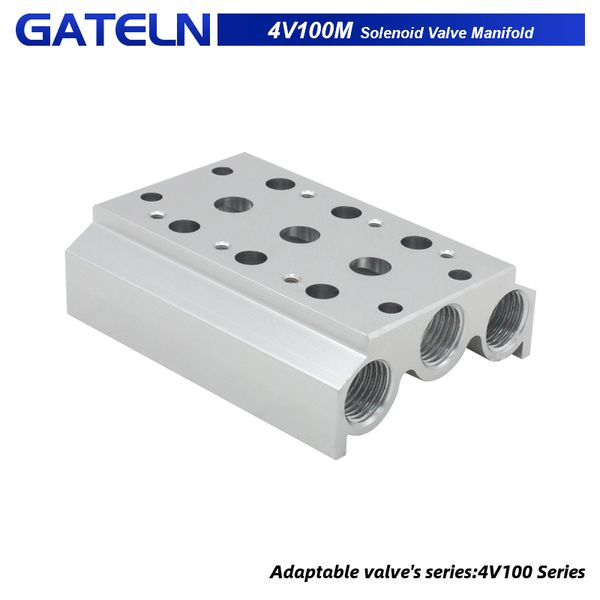 4v100 m Verteiler für 4V100-Magnetventile 4v110-06 4v120-06 4v130-06 Ventilplattenbasis Basisluftabgaberohrfacher