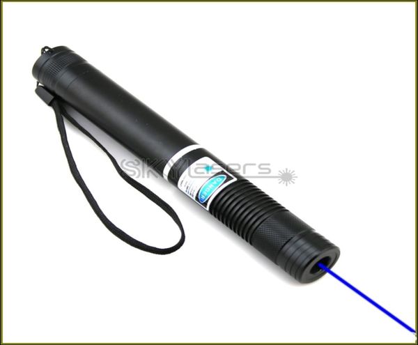 BBX4A 450 nm Schwarz einstellbarer Fokus Blue Laser Pointer Pen Light Pen Lazer Beam Military Blue Lasers5182232