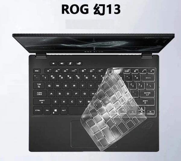 Kapaklar Dizüstü Bilgisayar Clear TPU Klavye Koruyucusu Asus Rog Flow için Koruma Koruma Cildi X13 GV301 Ultra Slim 2in1 Dizüstü Bilgisayar