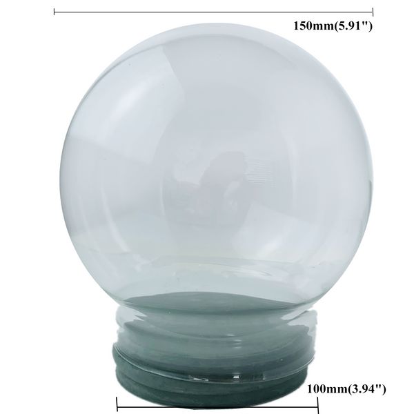 150 -миллиметровый DIY пустой стеклянный снежный шару с резиновой штепсельной диаметром Большой подарки подарка снежного шара аксессуары