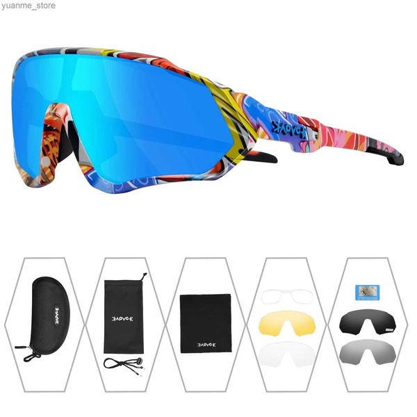 Eyewear per esterni polarizzati 2024 donne uomini bicchieri in bicicletta 5 occhiali da sole lente da sole in bicicletta per occhiali da pesca in bicicletta per montagne montuose goggle y240410