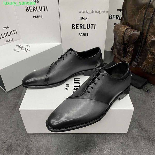 Scarpe da uomo berluti da uomo in pelle oxfords scarpe berlut neoficencella di cuoio da uomo color britannico bosolini di oxford scarpe da business abito di pelle hb9b mvnz