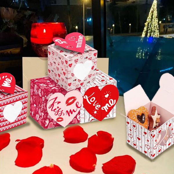 12шт/лот Dragees День Святого Валентина Упаковка конфеты, коробка, подарок, сердце конфеты для сладостей свадебное крещение