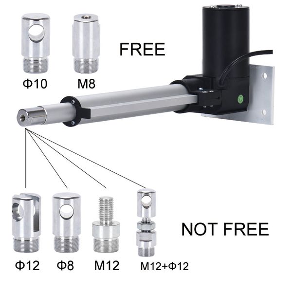 12 V DC Motor Controller Elektrischer linearer Aktuator 3000N 6000N 200 mm 400 mm 600 mm 850 mm Hub Auto-Tür-Opener Coffe Tischlift TV