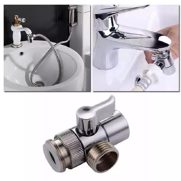 Splash -Filter -Wasserhahnschalter Wasserhahn Adapter Spülspüle Splitter Diverter Ventil Wasserhahn Extender für Toilettenbidet Dusche Kichen