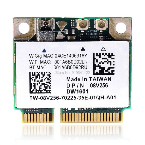 Карты DW1601 QCA9005 8V256 WIGIG 802.11AD 7 Гбит / с PCIE HALL MINIBELESS для беспроводной беспроводной карты для Dell Latitude 6430U E6430 E5440 E7240 XPS Ноутбуки
