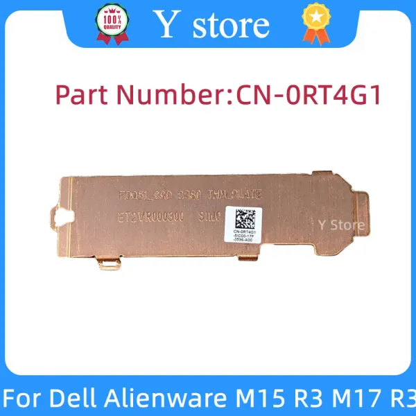 Pads y Conservare l'originale 2 ° secondo 2280 m.2 SSD Coperchio di battuta termica Scudo termico per Dell Alienware M15 R3 M17 R3 RT4G1 0RT4G1