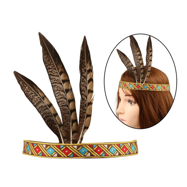 Acessórios para cabelos do capacete indiano festival artificial festival artificial festival de penas penas pentes pentes para mulheres meninas
