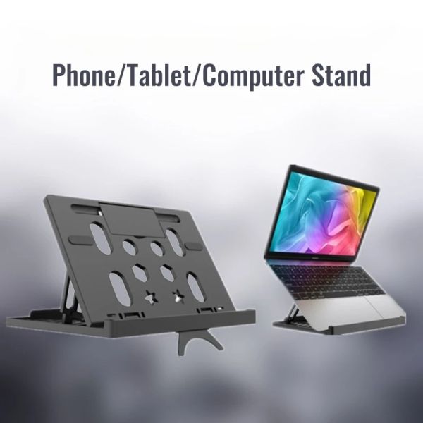 Stand portátil laptop riser stand ajustável notebook Computador de dissipação de calor portador de telefone para laptops telefones celulares
