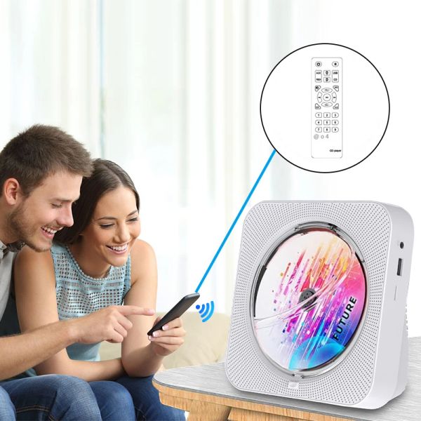 Radio Bluetooth 5.1 Music CD Player Player Portable Desktop CD con FM Radio Hifi Solukers Speaker LED Display CD Player per Home