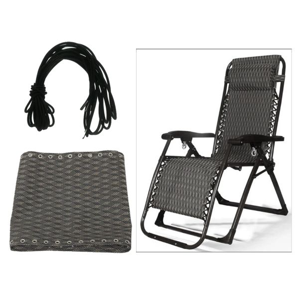 1 Definir pano de tecido de reposição universal para cadeiras de gravidade zero com orifícios de bolsa prontos para bolsas de reposição de cabo de renda para poltronas reclináveis