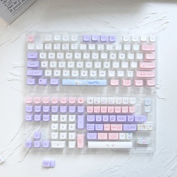 Teclados 144 chaves/conjunto de keycaps personalizados corante sublimação pbt keycaps xda perfil substituição para cereja mx teclado mecânico