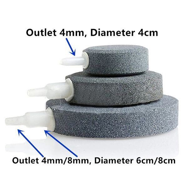 4/6/8 см. Аквариумный воздушный насос доступа к воздушному пузырьковому дисковому дискому камню Аквариум аэратор -аэратор кислород