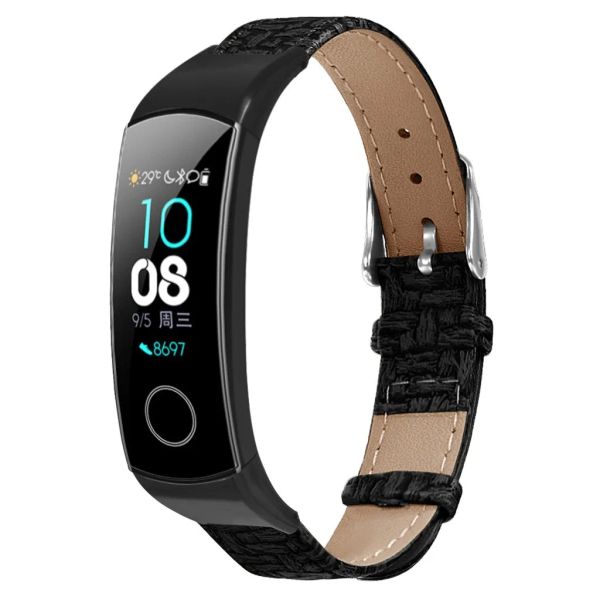 Кожаная часовая пояс для Huawei Honor Band 5/4 замены часовых ремешок браслеты Smart Watch