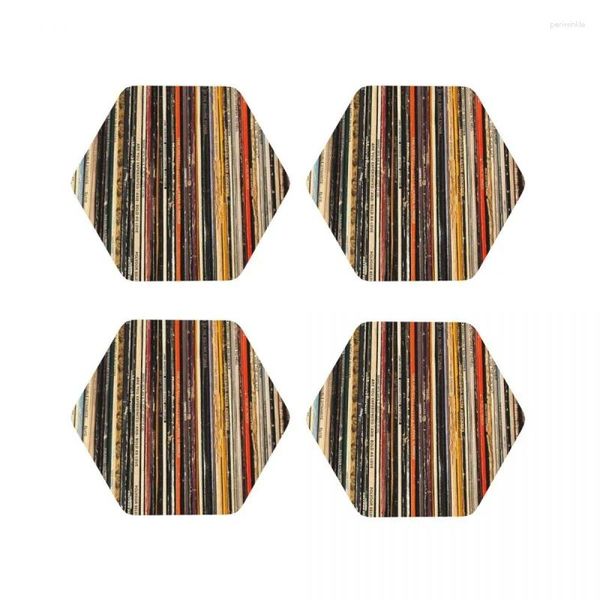 Mats Mats Record Collection Coasters Decoração acessórios