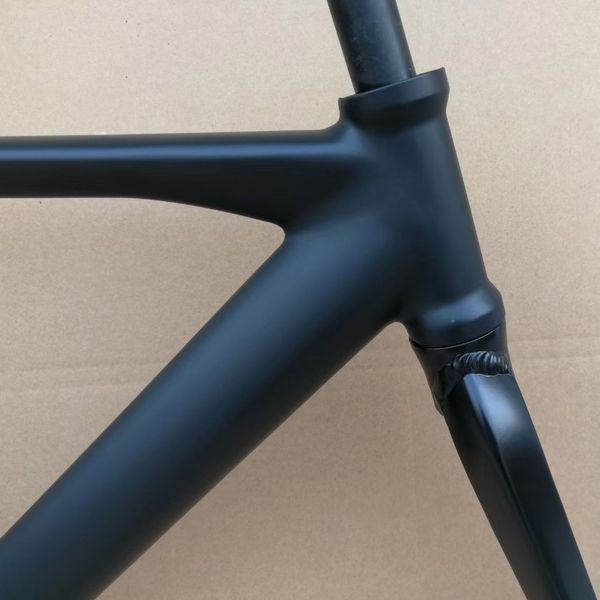 700c Fahrradrahmen Aluminiumlegierung niedriger Windbeständigkeit Muskelrahmenset Rennsport Fixed Gear Track Bike Teile vorne Gabel austauschbar