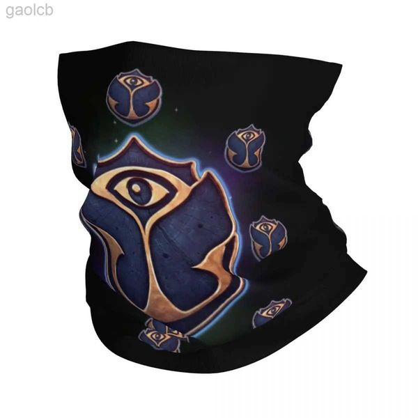 Modegesichtsmasken Hals Gaich Tomorrowland Winter Stirnband Hals Wärmer Ski Laufrohr Schal Belgian Electronic Dance Music Festival Face Bandana Gitter 240410