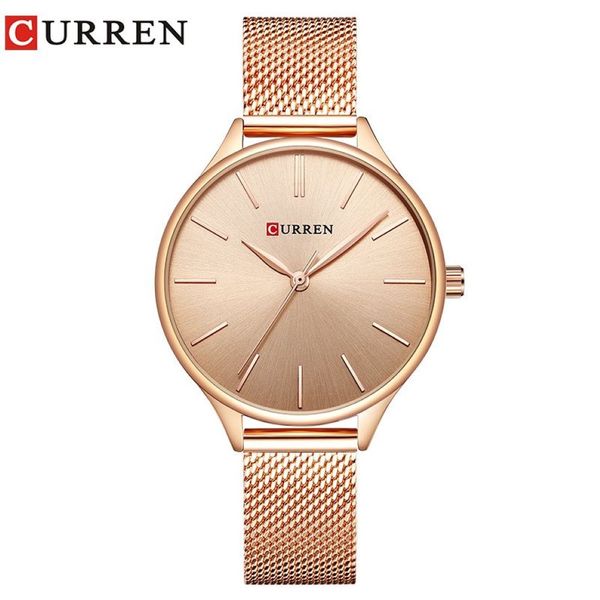 Curren Watch Fashion Simple Style New Ladies Bracelet Watch Watch Женщины одеваются наручные часы кварц женские часы подарки Relogios femini264u