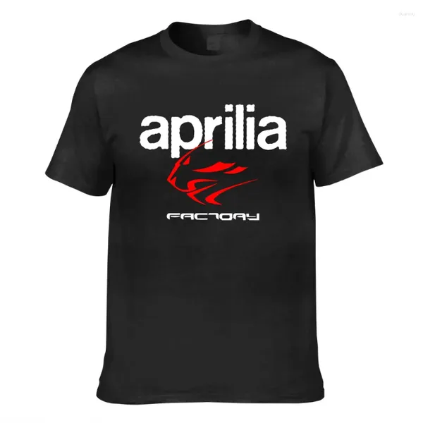 Camisetas masculinas Camisa Mulheres Camiseta de verão Aprilia Factory Motorbike Impresso Mens Sz S 2xl