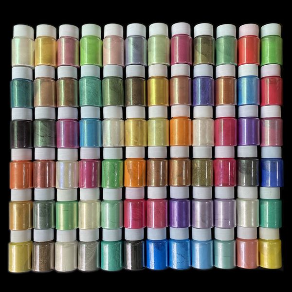 50 pezzi/set Mica Pearl Polver Paint Dye Kit facce fatte art bomba a bomba a bomba a bomba epossidica resina vernice perlente per il pigmento perlecenti