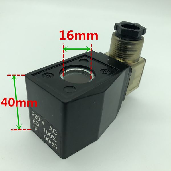 Solenoide Water Valve Coil AB410 foro interno 16mm Altezza 16mm 40 mm AC220V DC24V