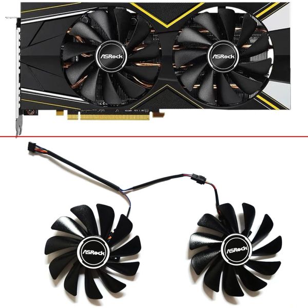 Fan de resfriamento de resfriamento para asrock radeon rx 5700 xt rx 5700 challenger graphics lard fã substituição 95mm fdc10u12s9c cf1010u12s9c 4pin