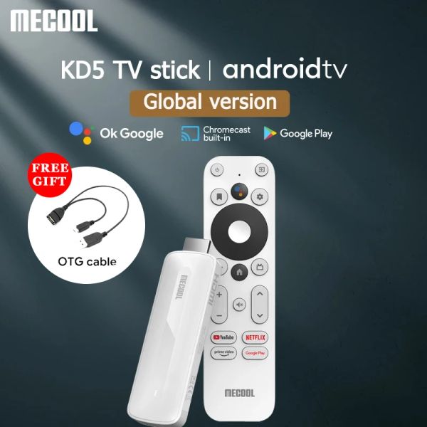 Shavers mecool kd5 android 11 tv stick hdr10 tv smart box 1gb 8gb wifi 2.4g/5g Mini streaming mídia player bt5.0 TV dongle