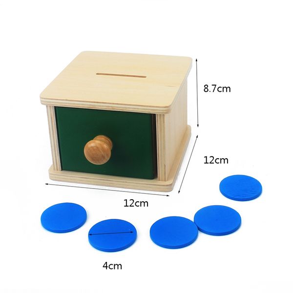 Montessori Sensory Toys Object Permanence Box mit Tray Life Skills Spielzeug Handspuktion Spielzeugmaterialien Lehrhilfen Vorschule Vorschule