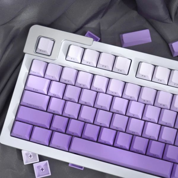 Accessori GMK 125Key Purple Gradient Side Side Pbt Dyesublimation Profilo di ciliegia per tastiera meccanica