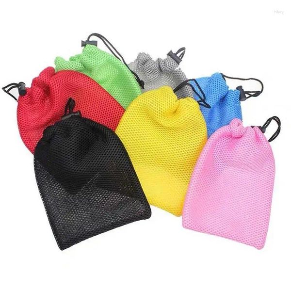 Bolsas de armazenamento Bolsa de brinquedos de praia Sack Sack Outdoor Mesh Roupas Transportador Cosmético Maquiagem para Organizador de Equipamento de Esportes